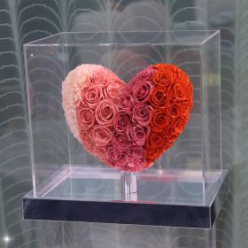 Fashion Simple Love Rose Decoration Gift Box (Option: Full Flower Orange Gradient)