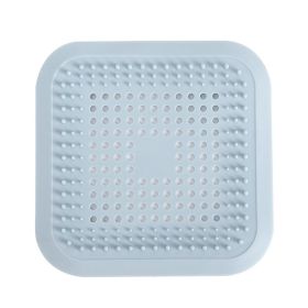 Kitchen Sink Anti-blocking Silicone Floor Drain Cover (Option: Light Blue)