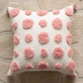 Living Room Sofa Modern Polka Dot Tassel Pillow Cover (Option: Circle Tassel-45x45cm)
