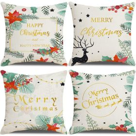 Sofa Living Room Christmas Pillow Cover Combination (Option: 1061Style-45x45cm)