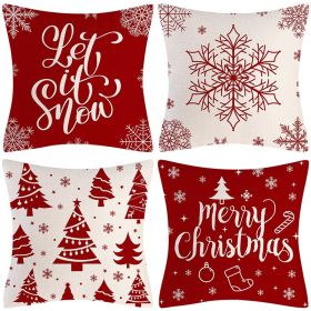 Sofa Living Room Christmas Pillow Cover Combination (Option: 1078Style-45x45cm)
