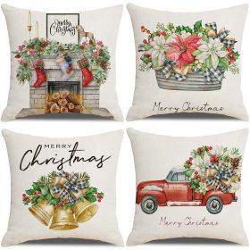 Sofa Living Room Christmas Pillow Cover Combination (Option: 1055Style-45x45cm)