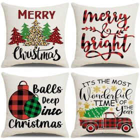 Sofa Living Room Christmas Pillow Cover Combination (Option: 1041Style-45x45cm)