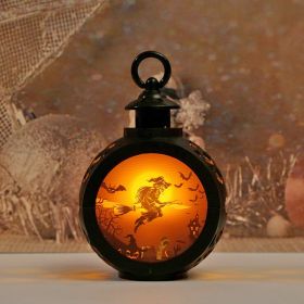 Halloween Round Portable Small Night Lamp Decoration Props (Option: Witch)