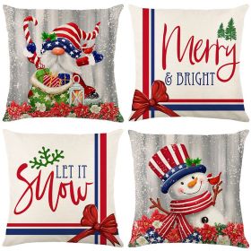 Sofa Living Room Christmas Pillow Cover Combination (Option: 1082Style-45x45cm)