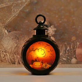 Halloween Round Portable Small Night Lamp Decoration Props (Option: Pumpkin)