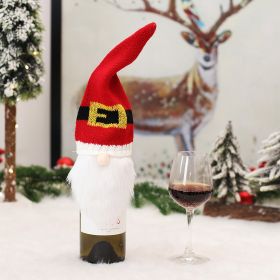 Christmas Knitted Fabric Faceless Doll Wine Bottle Cover (Option: A Belt Wine Sleeve)