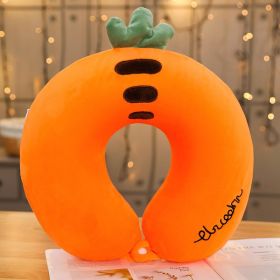 Cartoon Memory Cotton U-shaped Cervical Pillow (Option: Carrot)