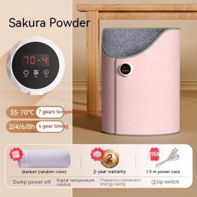 Electric Dormitory Knee Warmer Under Table Heater (Option: Cherry Blossom Powder-UK)