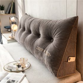 Pillow Soft Bag Triangle Sofa Back Cushion Removable And Washable (Option: Sea Salt Coffee-100x 50x20cm)