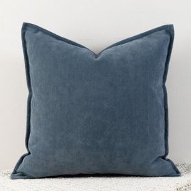 Living Room Sofa Herringbone Pattern Chenille Pillowcase (Option: Classic Blue-65x65cm)