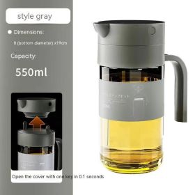 550ML Automatic Press Type Opening And Closing Oiler (Option: 550ML-Style Gray)