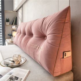 Pillow Soft Bag Triangle Sofa Back Cushion Removable And Washable (Option: Qiandai Powder-60x50x20cm)