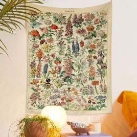 European Retro Mushroom Hanging Cloth Plant Homestay Tapestry (Option: I-95X75CMInstallation package)