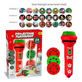 Children's Early Education Projection Flashlight Educational Toys (Option: Red-Window Color box)