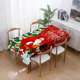 Printed Christmas Polyester Tablecloth Rectangular (Option: Style 7-140x210cm)
